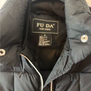 FU DA New York Men's Black Puffer Coat